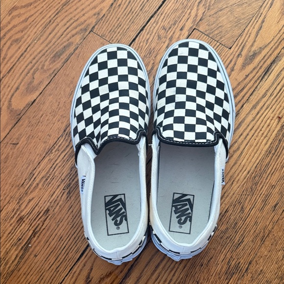 Vans Black and White Checkerboard Slip-Ons - Picture 2 of 6